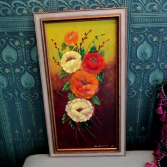 vintage oil/acrylic painting~signed - Picture 1 of 8